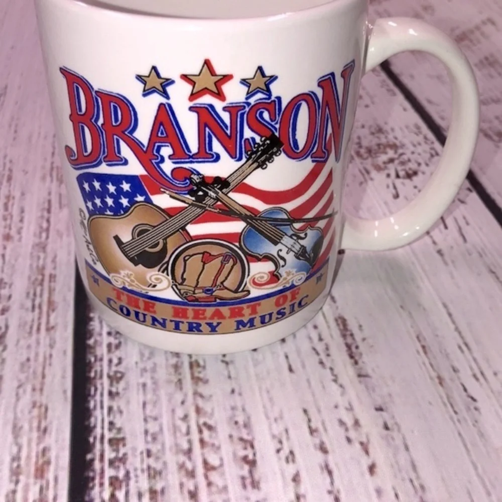 Branson Missouri country western cowboy boot heart of country music coffee mug